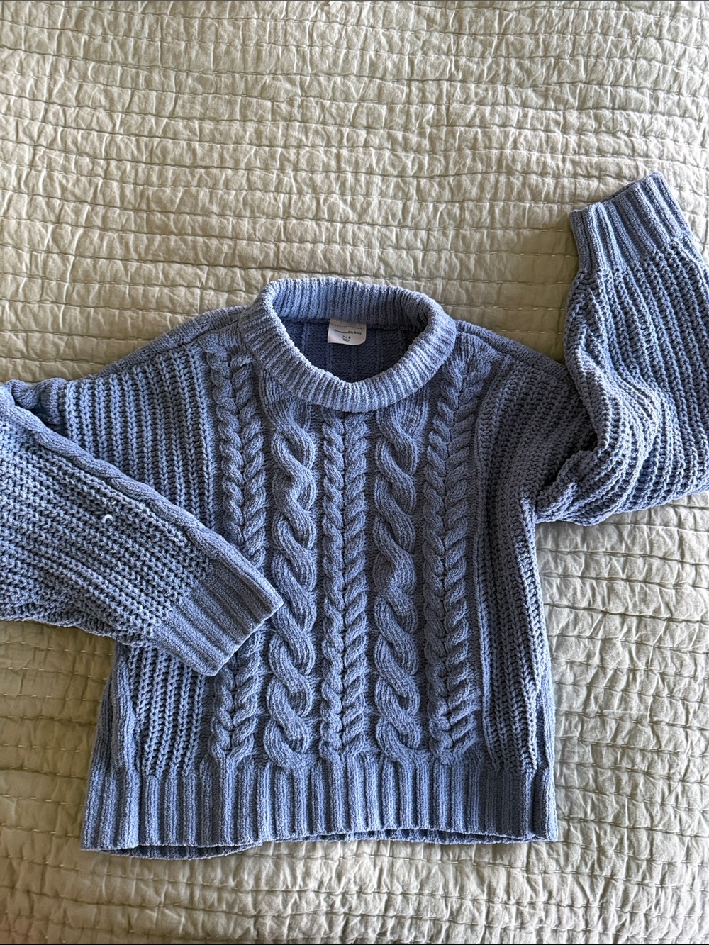 abercrombie kids Light Blue Cable Knit Sweater